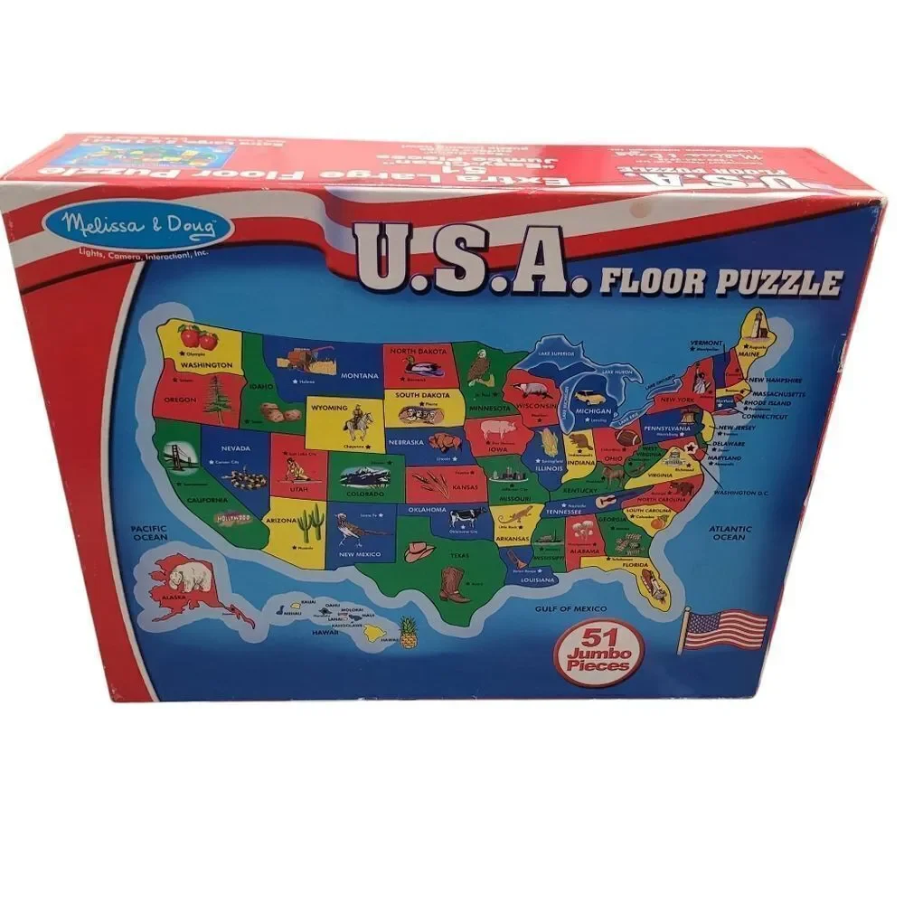 USA floor puzzle 52 pieces